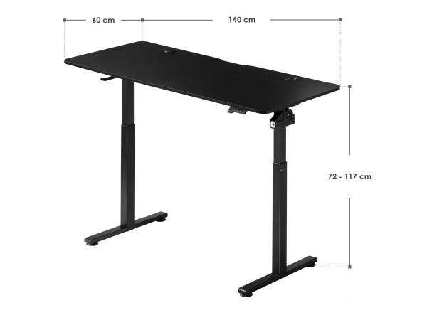 Elektrisch Verstelbaar Bureau / Sta Zit Bureau - 140 x 60 cm – foto 2 – kavel bij XL Auctions