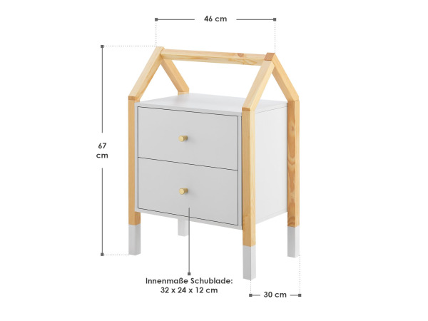 Houten Nachtkastje / Kindernachtkastje Enny – foto 2 – kavel bij XL Auctions