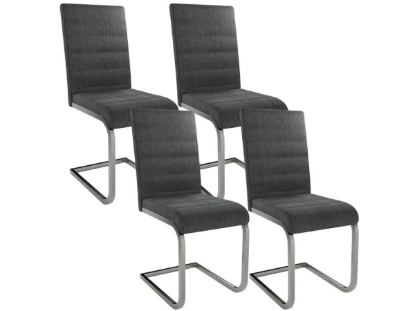 Stoelen Vegas Cordyroy donkergrijs set van 4 – kavel bij XL Auctions