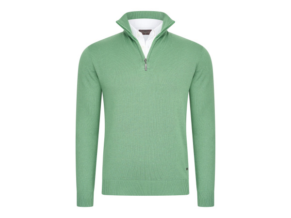 Cappuccino Italia Mock Zip Pullover Groen - M