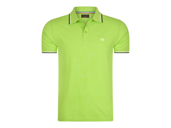Cappuccino Italia Polo Applique Pique - Lime - XL