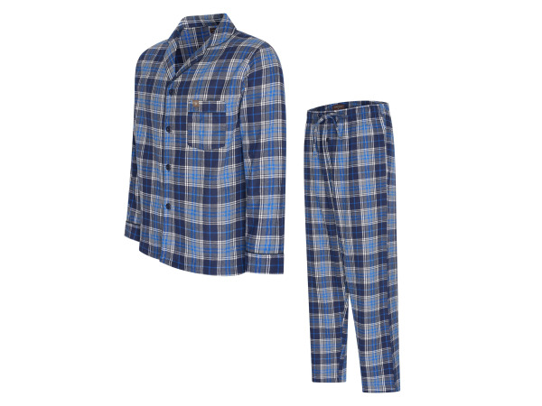 Cappuccino Italia Alba Pyjama Blauw Geruit - L