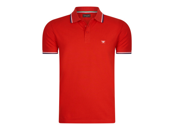 Cappuccino Italia Polo Applique Pique - Rood - M