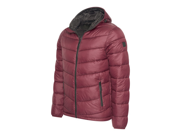 Cappuccino Italia Hooded Puffer Jacket Burgundy - XL
