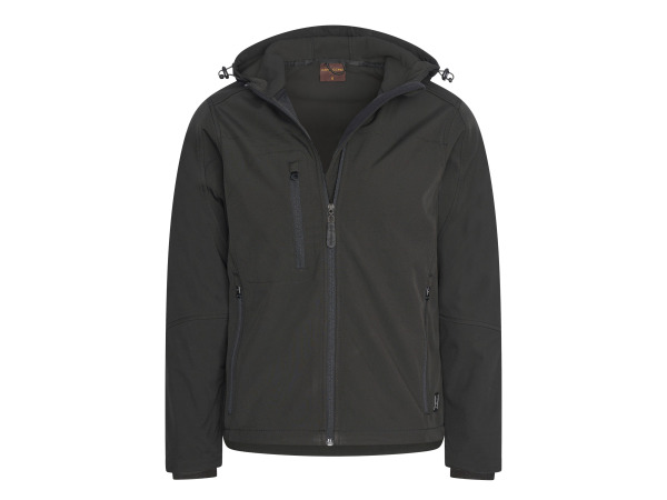 Cappuccino Italia Softshell Hood Jacket Zwart - XL