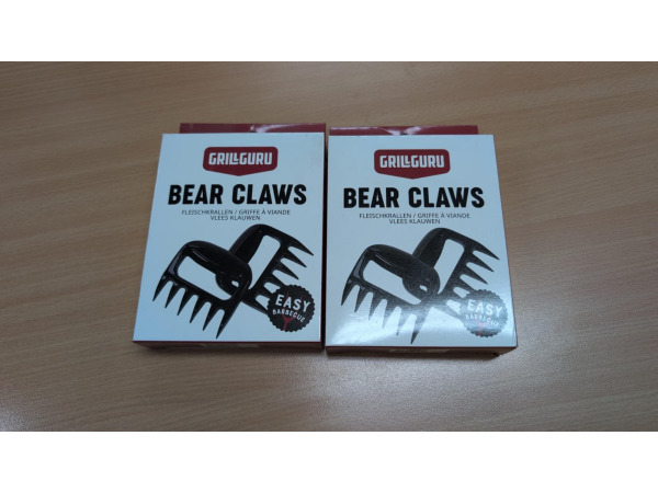 2x GrillGuru Bear Claws Vleesklauwen BBQ – Set van 2 – Zwart – foto 2 – kavel bij XL Auctions