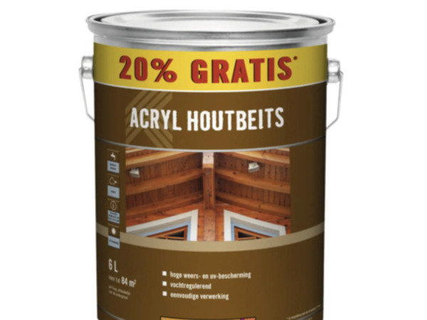 Acryl houtbeits palissanderoptiek 6 liter – foto 2 – kavel bij XL Auctions