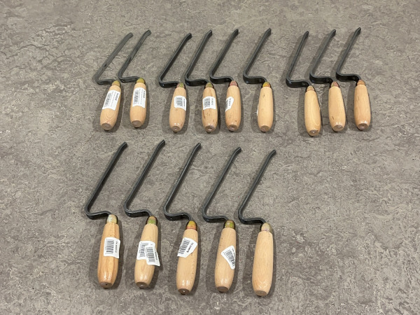 Stootvoegers met houten handgreep set 14-delig