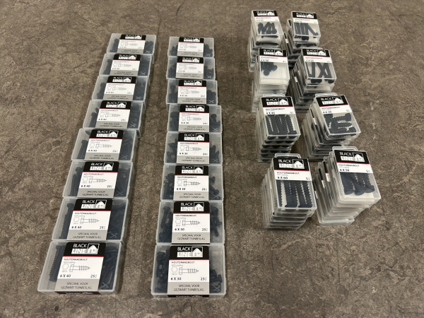 Blackline houtdraadbout HCP zwart set 64-delig