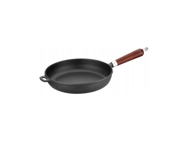 Gietijzeren Koekenpan 24cm Houten Handvat