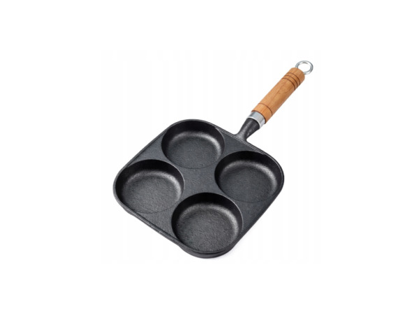 Gietijzeren Eierpan 4-Vaks Inductie, Gas en Keramisch