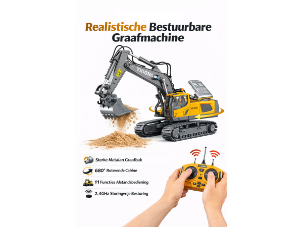 Bestuurbare Graafmachine RC – foto 2 – kavel bij XL Auctions