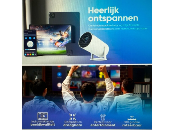 Portable Beamer – Draadloze Mini Projector – foto 4 – kavel bij XL Auctions