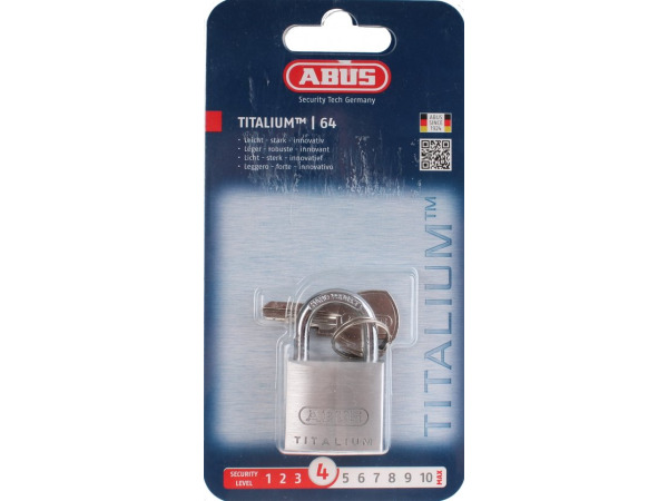 4x ABUS Hangslot titalium - 30mm - aluminium/beugel gehard staa – foto 2 – kavel bij XL Auctions