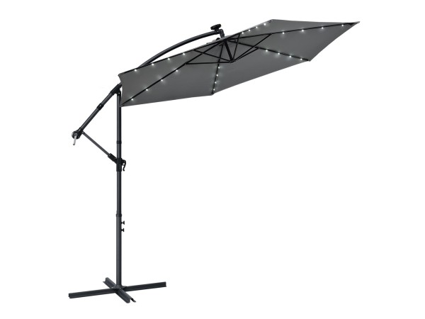 Parasol Brazil - 3,5 m - Incl. LED - Donkergrijs