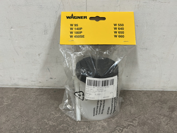 7x Wagner verfbeker met deksel 250ml