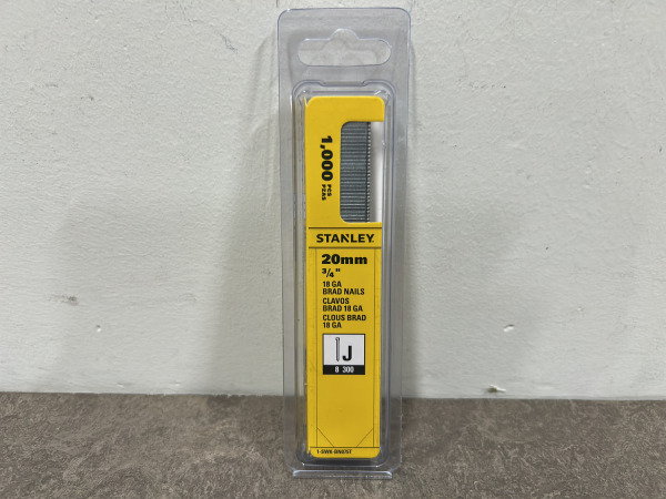9x Stanley brads 20mm Type J 1000-pack