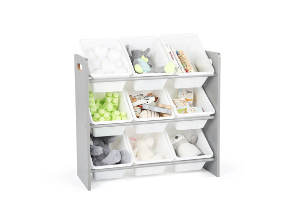 Inspire Grijs/Wit 9-Bin Speelgoedorganizer – kavel bij XL Auctions