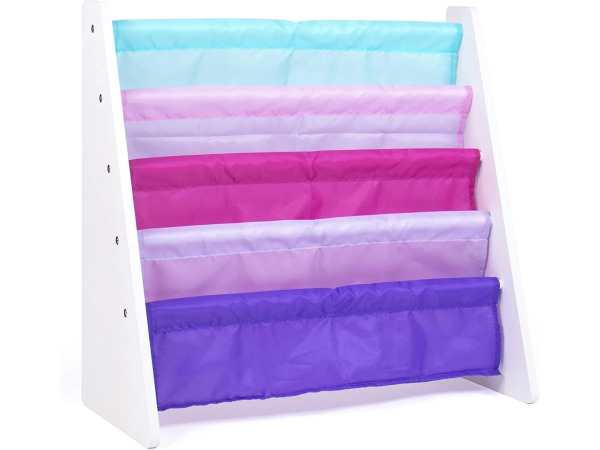 Forever Kinderboekenrek 4 Etages Wit/Roze/Paars/Blauw – foto 2 – kavel bij XL Auctions