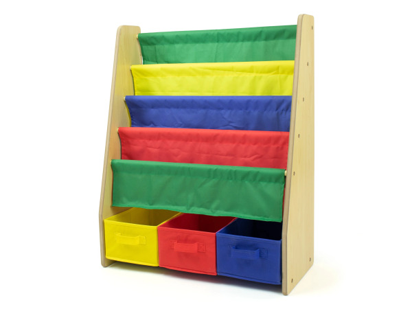 Primary Kinderboekenkast 4 Etages met Stofbakken – foto 2 – kavel bij XL Auctions