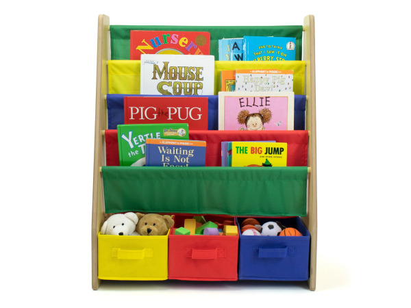 Primary Kinderboekenkast 4 Etages met Stofbakken – foto 3 – kavel bij XL Auctions