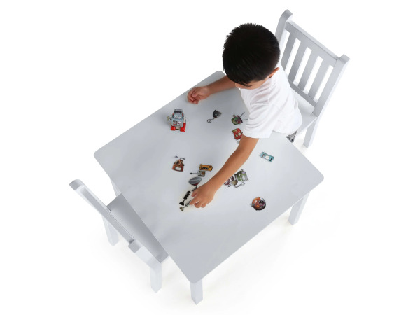 Daylight Houten Tafel + 2 Stoelen Set Wit – foto 2 – kavel bij XL Auctions
