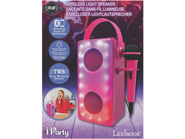 Roze lichtgevende Bluetooth®-luidspreker met microfoon – foto 3 – kavel bij XL Auctions