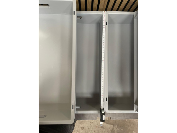 4x Transport/magazijn bakken – ca. 60 x 40 x 22 cm – grijs – foto 2 – kavel bij XL Auctions
