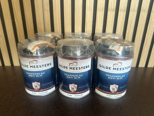 6x Gilde Meesters Trappenlak Anti Slip – 0,75 Liter – Blank – kavel bij XL Auctions