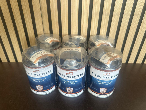 6x Gilde Meesters Trappenlak Anti Slip – 0,75 Liter – Blank – foto 2 – kavel bij XL Auctions