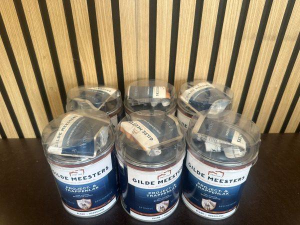 6x Gilde Meesters Project- & Trappenlak – Blank Hoogglans – foto 2 – kavel bij XL Auctions