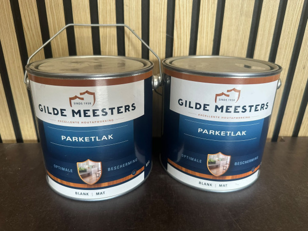 2x Gilde Meesters Parketlak – Blank Mat – 2,5L – kavel bij XL Auctions