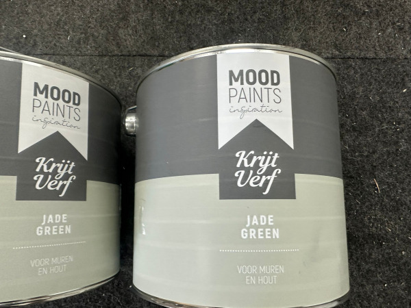 2x Moodpaints Muurverf Jade Green- 2500 ml – foto 2 – kavel bij XL Auctions