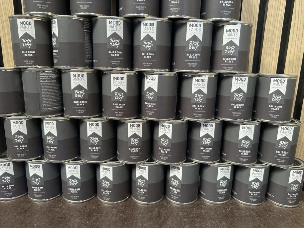 48x Mood Paints Krijtverf Ballroom Black 100 ml – Voor Muren – foto 2 – kavel bij XL Auctions
