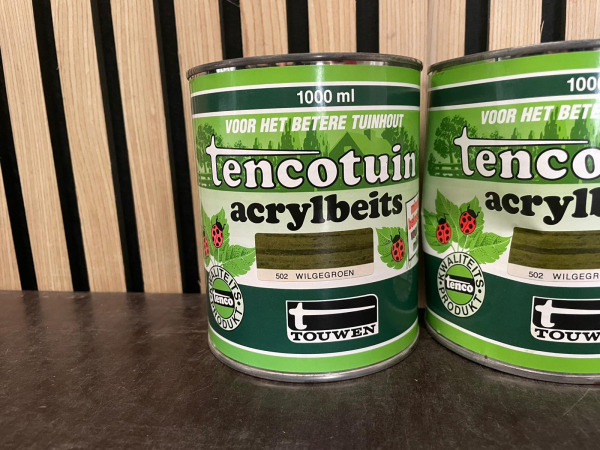 2x Tenco Tencotuin Acrylbeits Wilgegroen 502 – 1 Liter – foto 2 – kavel bij XL Auctions