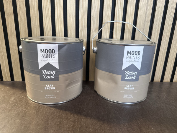 2x Mood Paints Beton Look Clay Brown 2,5L – Muurverf Binnen – kavel bij XL Auctions