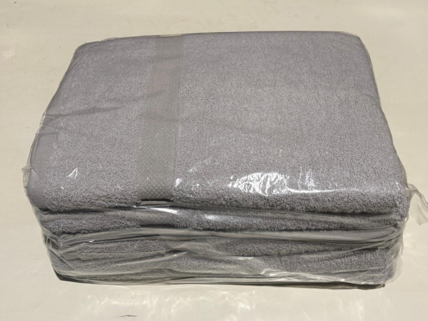 Handdoeken 70×140 cm – Set van 5 – 400 g/m² – Lichtgrijs – foto 3 – kavel bij XL Auctions