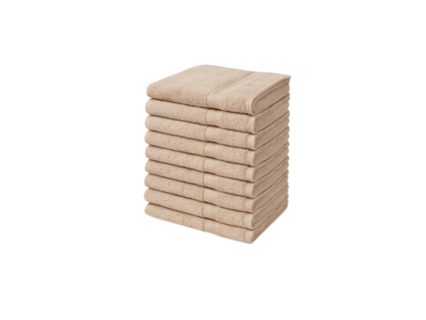 Handdoeken 50×100 cm – Set van 10 – 400 g/m² – Zand – kavel bij XL Auctions