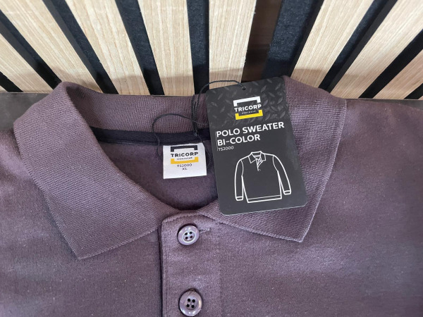 Tricorp Polo Sweater Bi-Color – Maat XL – Donkergrijs/Zwart – foto 2 – kavel bij XL Auctions