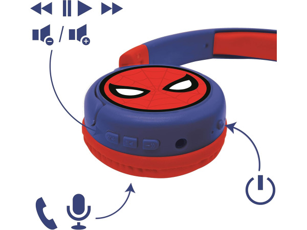 LEXiBOOK Spiderman 2-in-1 Bluetooth-koptelefoon HPBT010SP – foto 6 – kavel bij XL Auctions