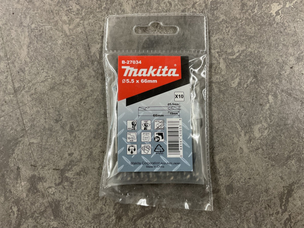 10x Makita metaalboor dubbelzijdig ø5,5x66mm HSS-G 10-pack – kavel bij XL Auctions