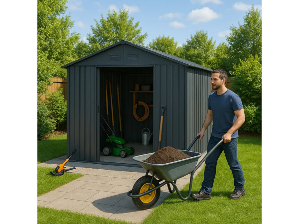 Metalen gereedschapsschuur / Tuinschuur / Berging XL – foto 5 – kavel bij XL Auctions