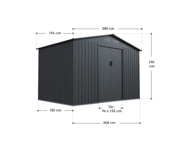 Metalen gereedschapsschuur / Tuinschuur / Berging XL – foto 6 – kavel bij XL Auctions