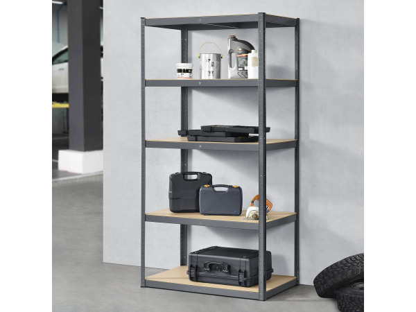 Stellingkast / magazijnrek - 200 x 100 x 60cm - Grijs – foto 6 – kavel bij XL Auctions