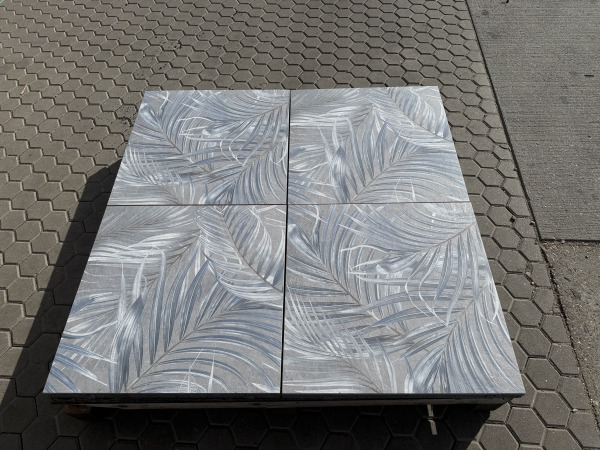 20,16 M2 Keramische Tegel Decor Blue Flower 60x60x4 Cm
