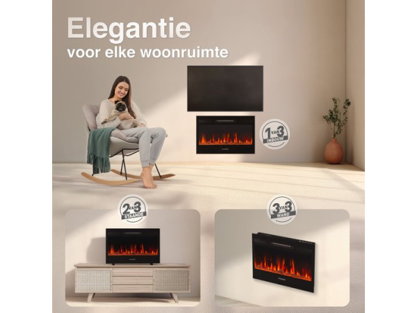 Marlon Pro 30 Elektrische Haard Zwart – 1800W 3-in-1 – foto 6 – kavel bij XL Auctions