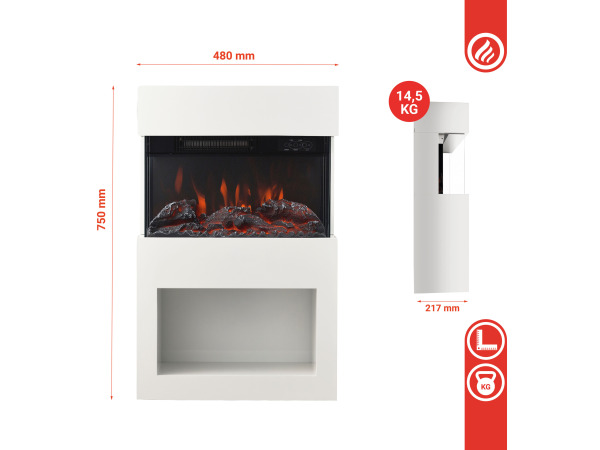 Elektrische haard HENRI - Wit – foto 8 – kavel bij XL Auctions