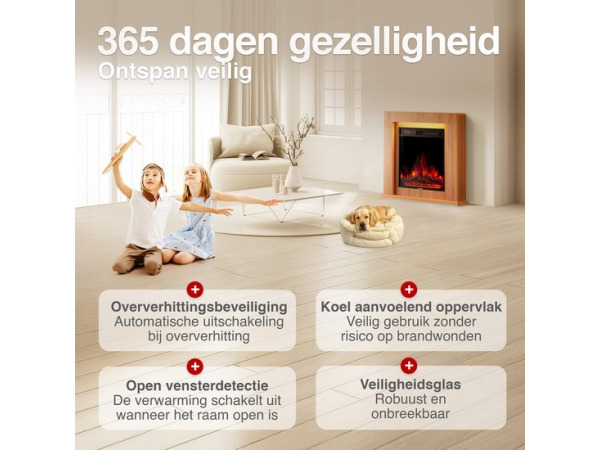 Matti Modern 32 Elektrische Haard – Eiken – foto 5 – kavel bij XL Auctions
