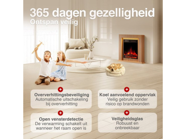 Matti Modern 32 Elektrische Haard – Paneel / Lamellen-look – foto 2 – kavel bij XL Auctions