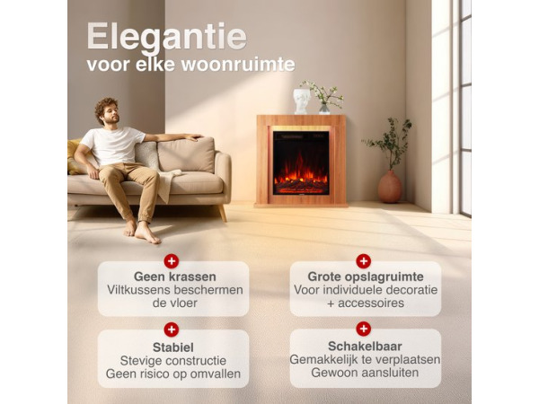 Matti Modern 32 Elektrische Haard – Eiken – foto 6 – kavel bij XL Auctions